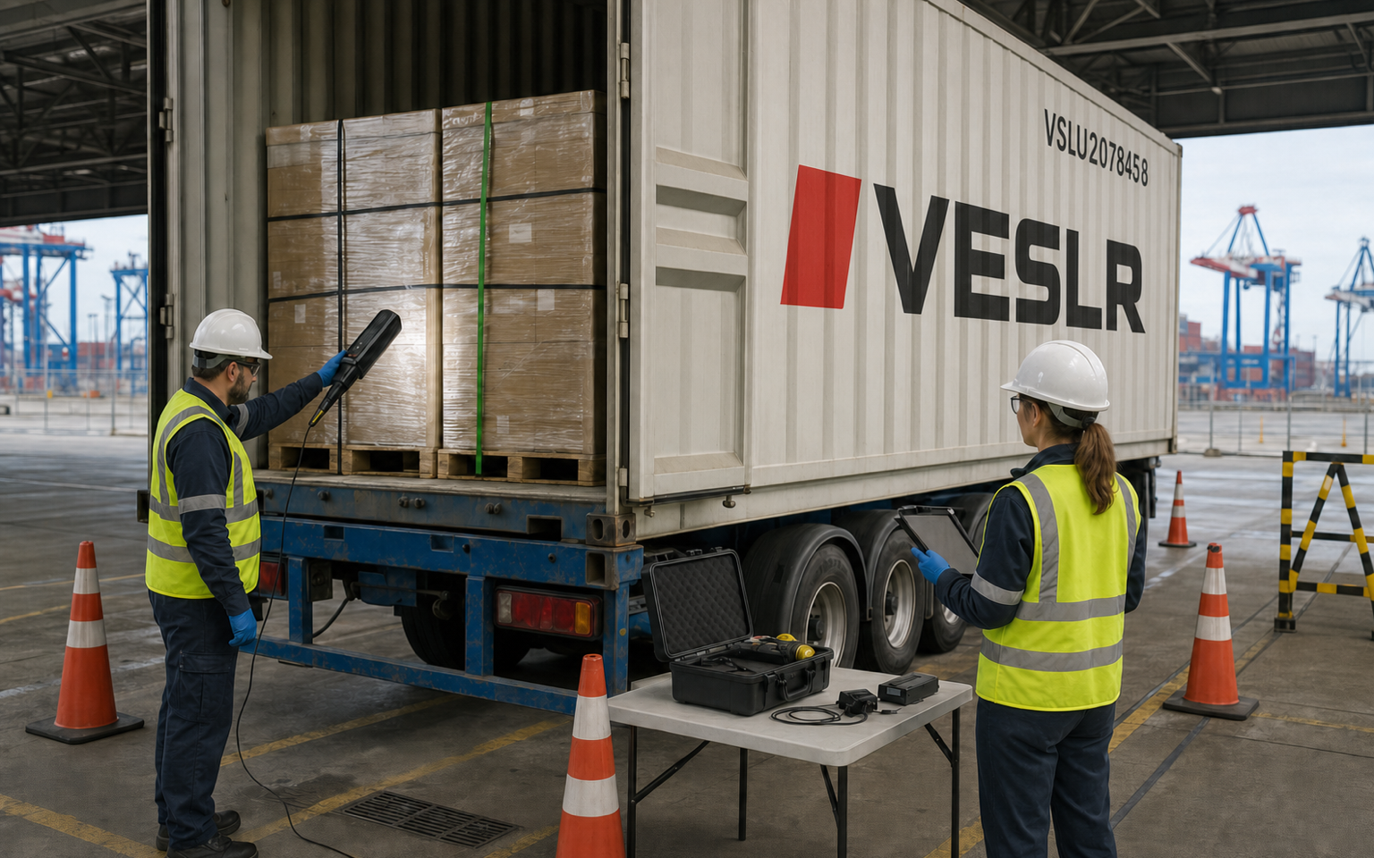 Container inspection following a cargo-safety screening alert
