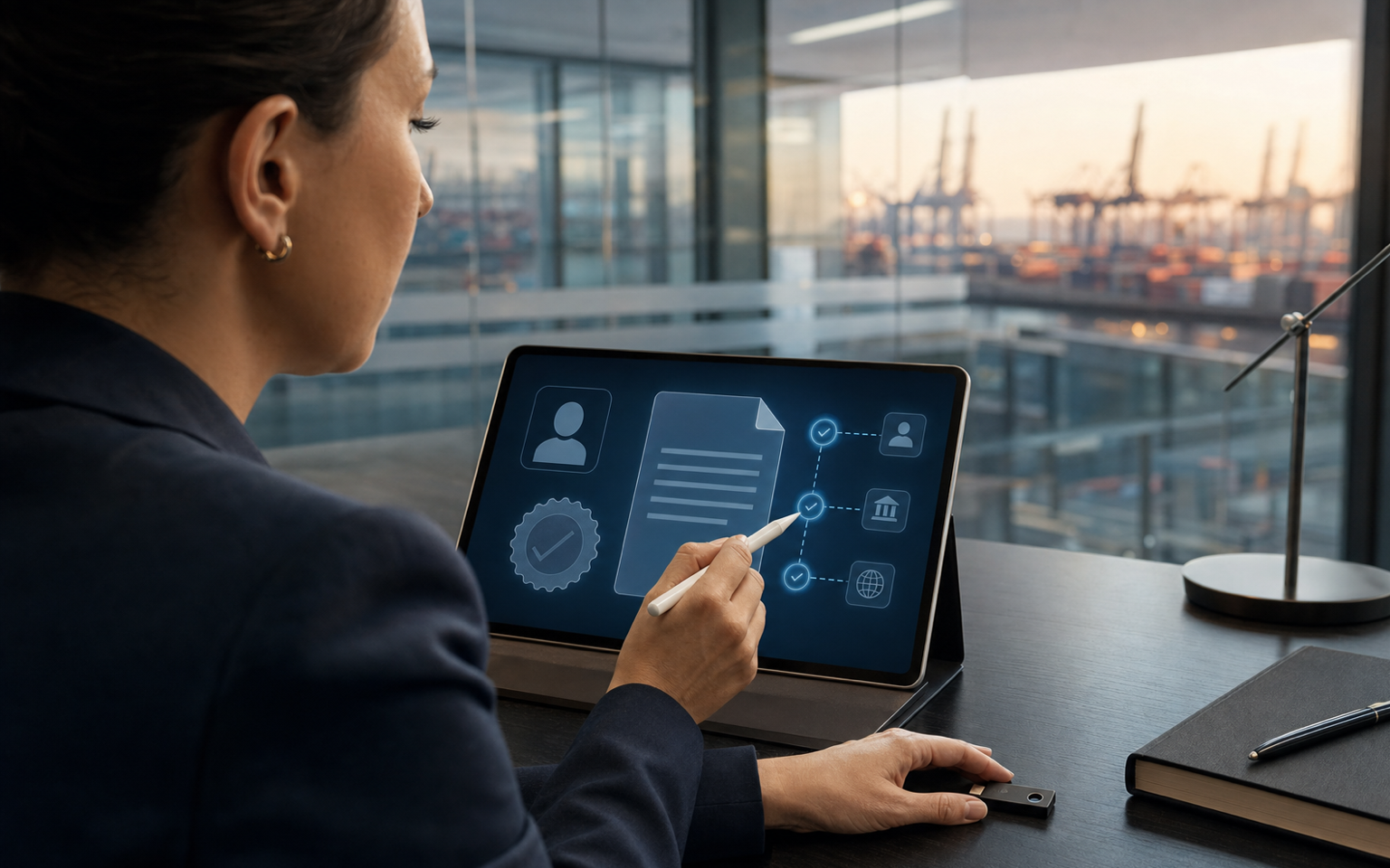 Digital identity and signature checks on an electronic bill of lading